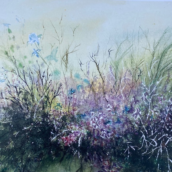 PRINT OF AN ORIGINAL WATERCOLOR FLORAL COPY MEDIUM STOCK PAPER LIMITED EDITION - Picture 2 of 4